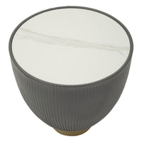 Tavolino MF702, Grigio, Ceramica, 45x46x46 cm, Seven Design