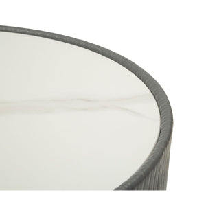 Tavolino MF702, Grigio, Ceramica, 45x46x46 cm, Seven Design