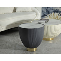 Tavolino MF702, Grigio, Ceramica, 45x46x46 cm, Seven Design