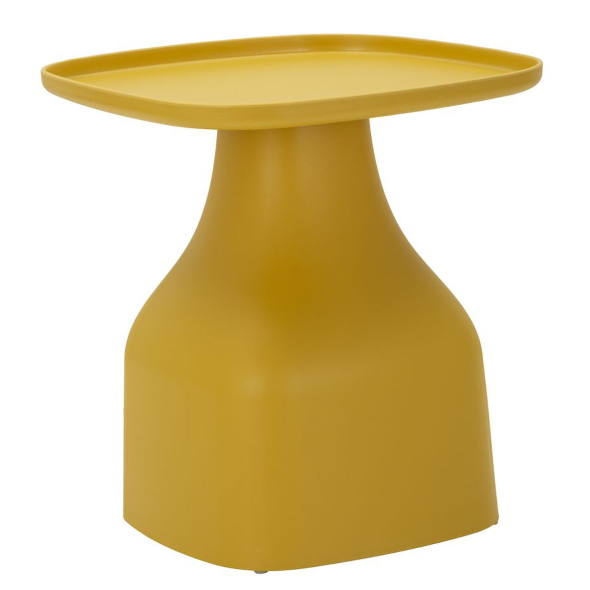 Tavolino MF707, Giallo, Plastica, 50x48x48 cm, Seven Design