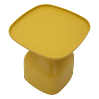 Tavolino MF707, Giallo, Plastica, 50x48x48 cm, Seven Design