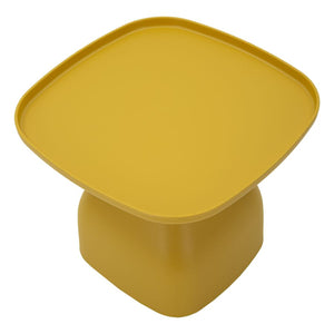 Tavolino MF708, Giallo, Plastica, 38x48x48 cm, Seven Design