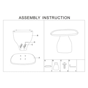 Tavolino MF710, Rosa, Plastica, 38x48x48 cm, Seven Design