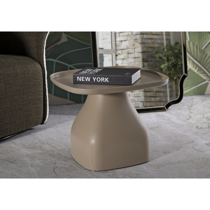 Tavolino MF712, Grigio, Plastica, 38x48x48 cm, Seven Design