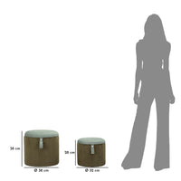 Pouf MF719, Verde, MDF, 38x38x38 cm, Seven Design