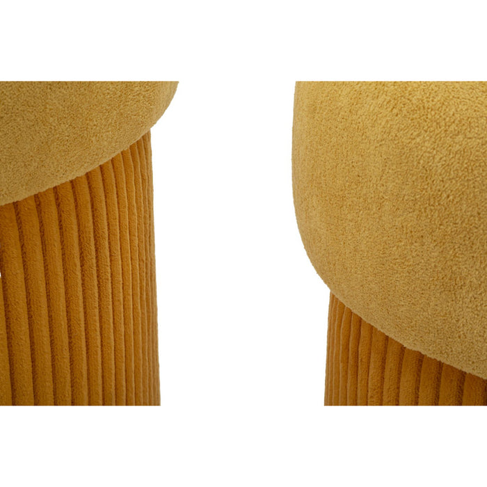 Pouf MF722, Giallo, MDF, 44x42x42 cm, Seven Design