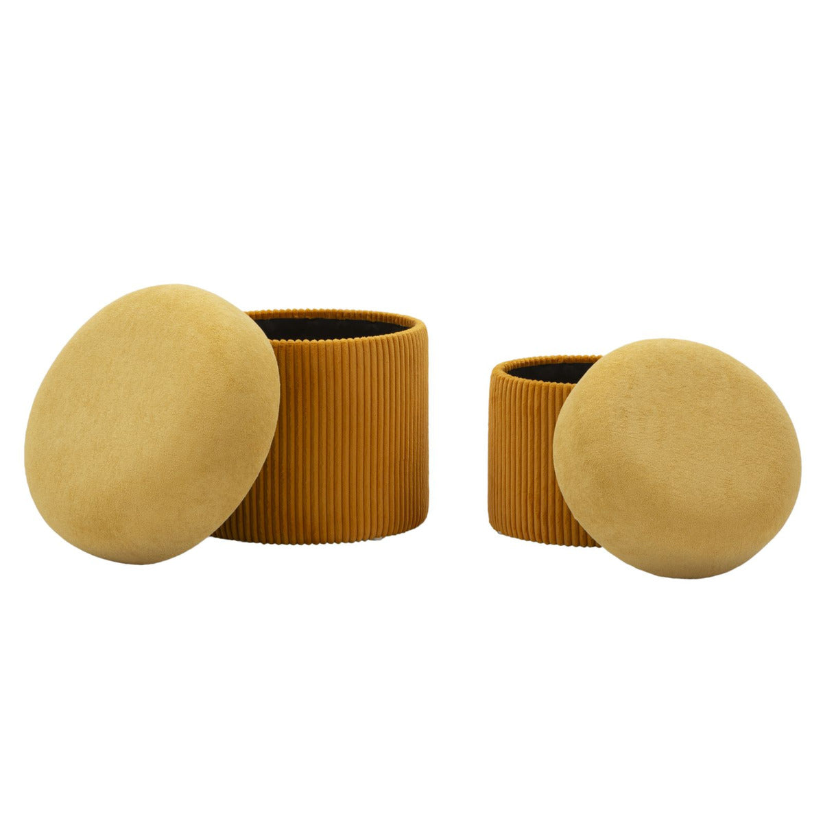 Pouf MF722, Giallo, MDF, 44x42x42 cm, Seven Design