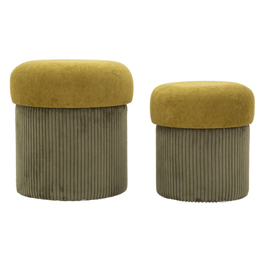 Pouf MF723, Verde, MDF, 44x42x42 cm, Seven Design