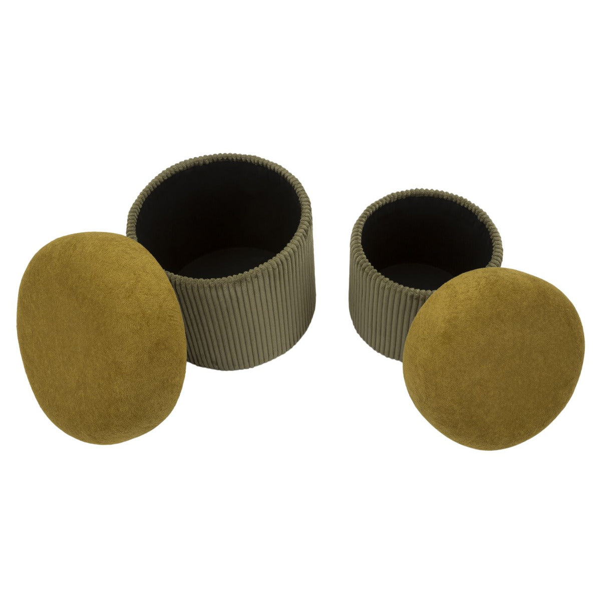 Pouf MF723, Verde, MDF, 44x42x42 cm, Seven Design