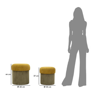 Pouf MF723, Verde, MDF, 44x42x42 cm, Seven Design