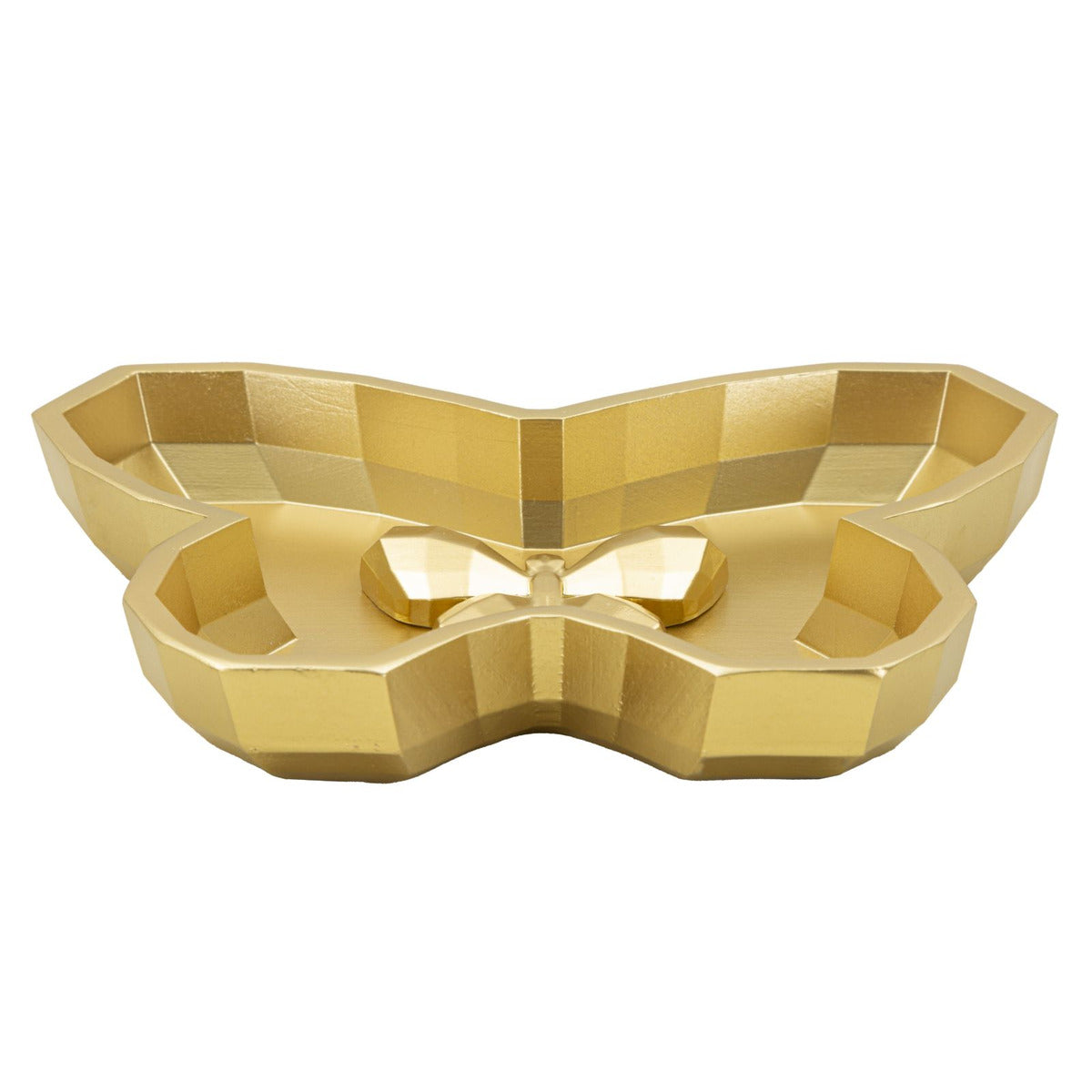 Vassoio Farfalla, Oro, Poliresina, 3x20,5x17,5 cm, Seven Design
