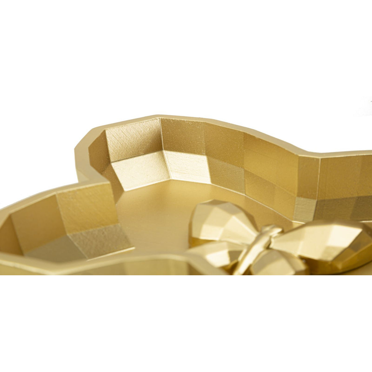 Vassoio Farfalla, Oro, Poliresina, 3x20,5x17,5 cm, Seven Design