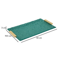 Vassoio MF724, Verde, Poliresina, 3x34x19,5 cm, Seven Design