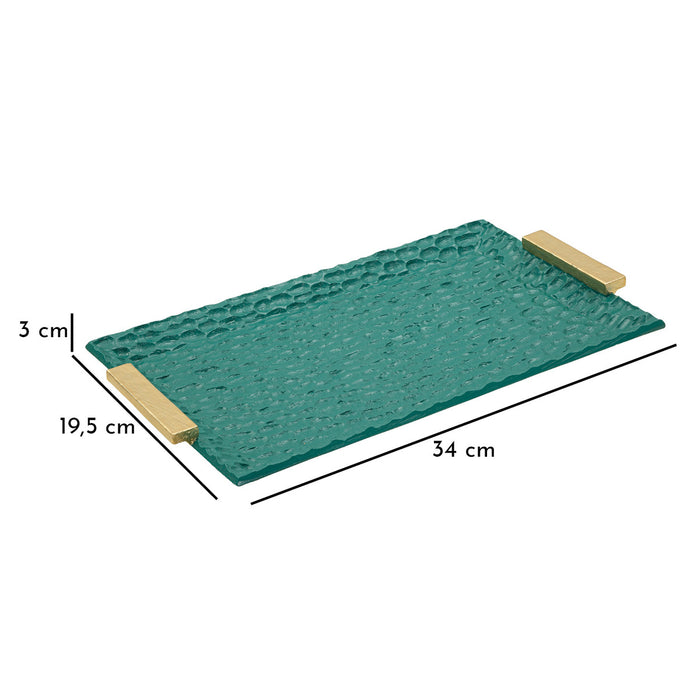 Vassoio MF724, Verde, Poliresina, 3x34x19,5 cm, Seven Design