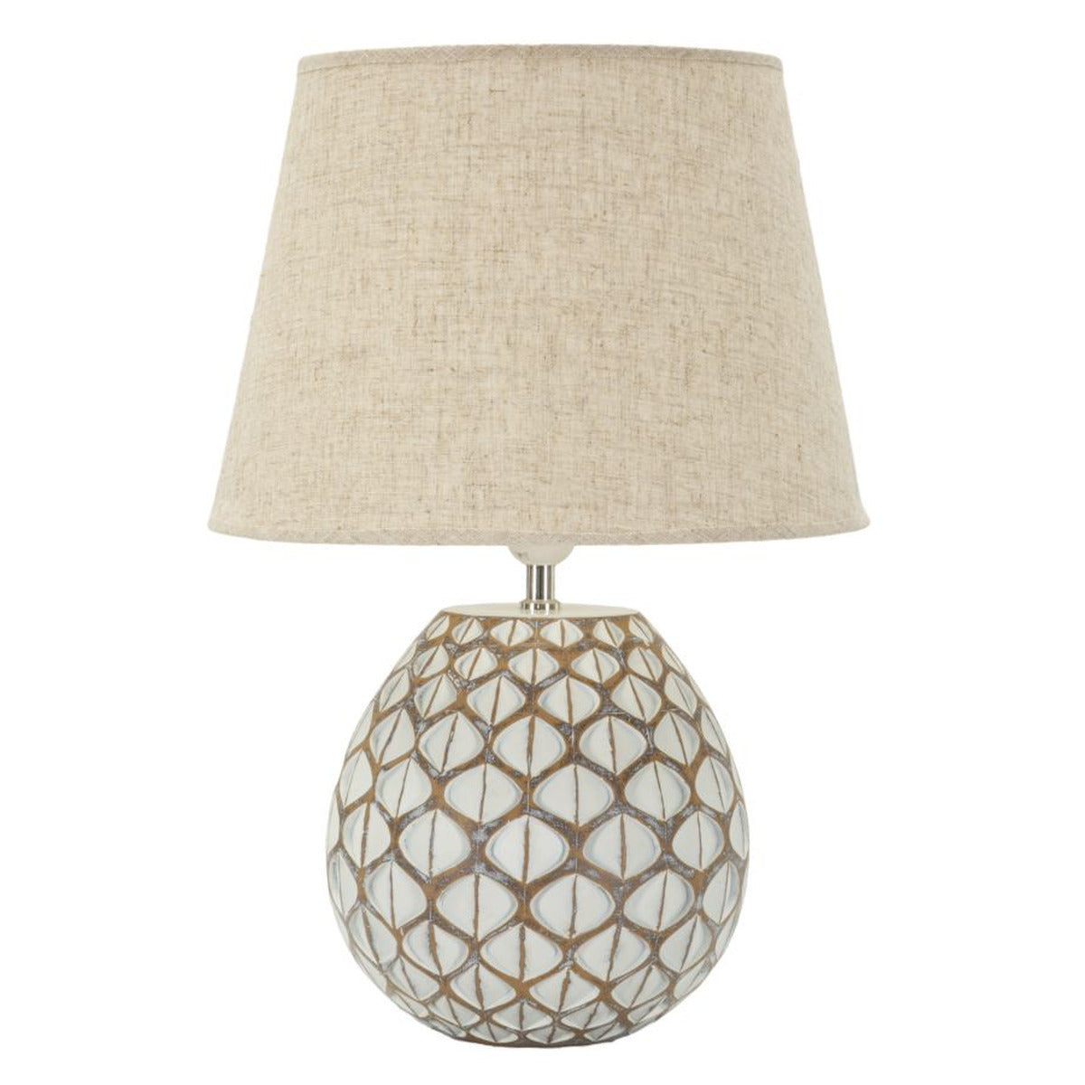Lampada da Tavolo MF725, Bianco, Poliresina, 52x35x35 cm, Seven Design