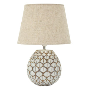 Lampada da Tavolo MF725, Bianco, Poliresina, 52x35x35 cm, Seven Design