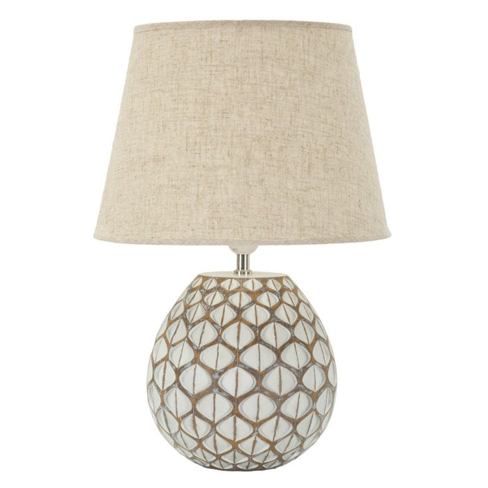 Lampada da Tavolo MF725, Bianco, Poliresina, 52x35x35 cm, Seven Design