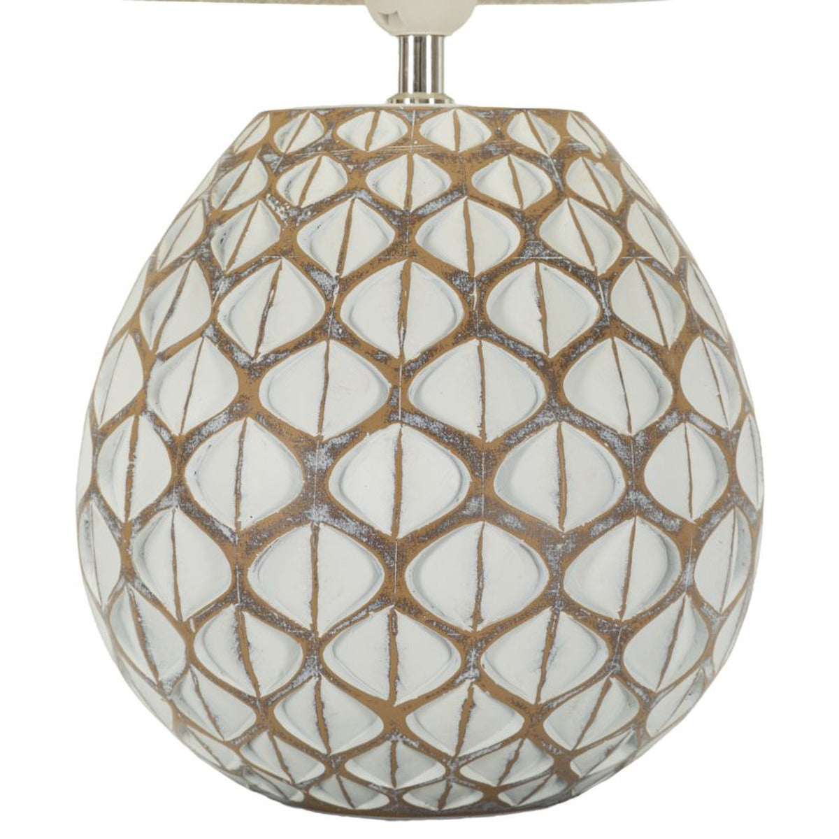 Lampada da Tavolo MF725, Bianco, Poliresina, 52x35x35 cm, Seven Design