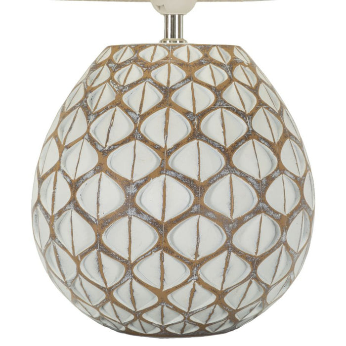 Lampada da Tavolo MF725, Bianco, Poliresina, 52x35x35 cm, Seven Design