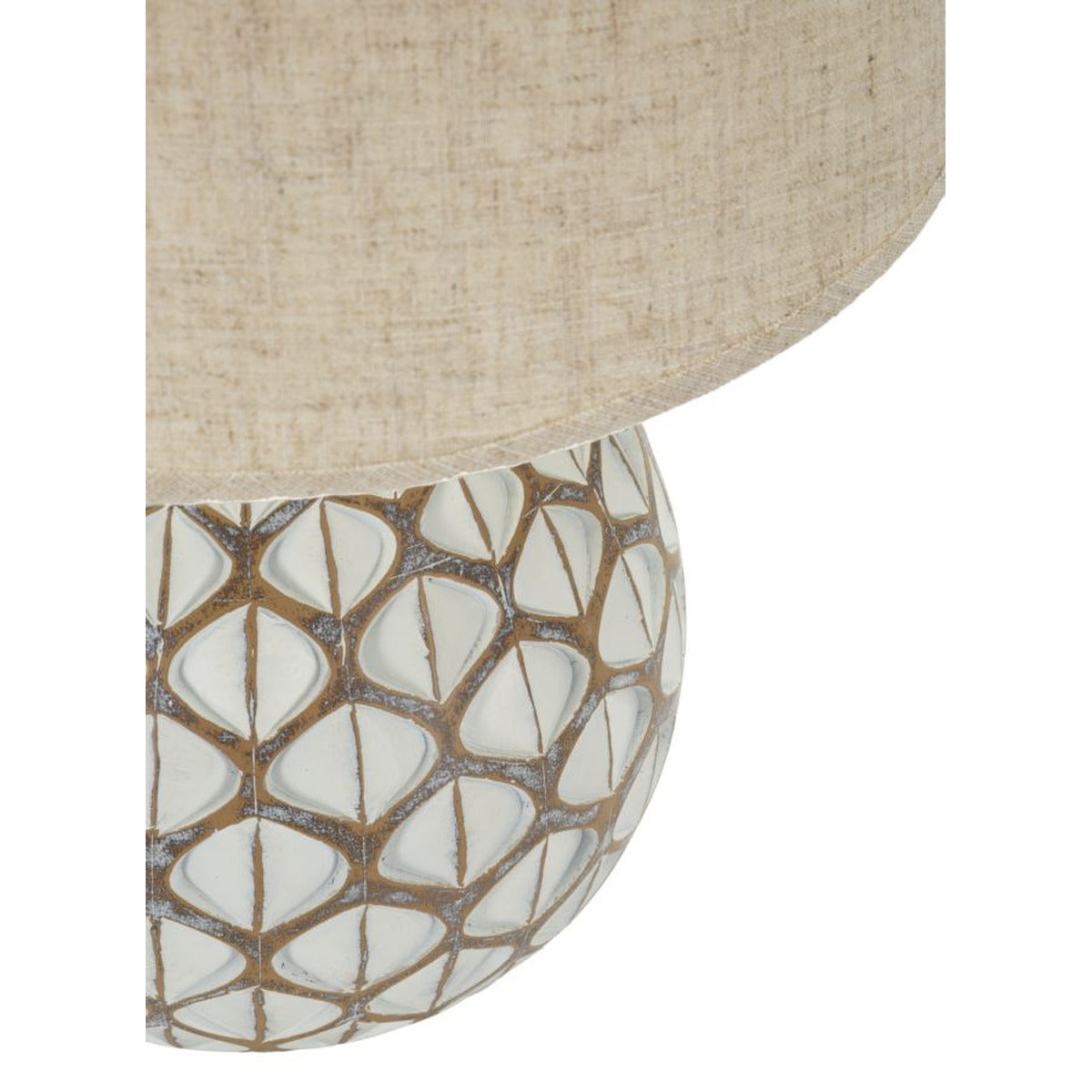 Lampada da Tavolo MF725, Bianco, Poliresina, 52x35x35 cm, Seven Design