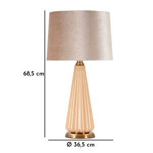 Lampada da Tavolo MF729, Bianco, Vetro, 68,5x36,5x36,5 cm, Seven Design