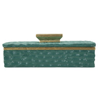 Portacandela MF735, Verde, Poliresina, 6,4x18,8x10,8 cm, Seven Design