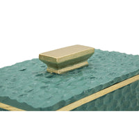 Portacandela MF735, Verde, Poliresina, 6,4x18,8x10,8 cm, Seven Design