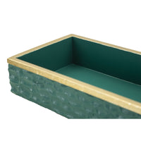 Portacandela MF735, Verde, Poliresina, 6,4x18,8x10,8 cm, Seven Design