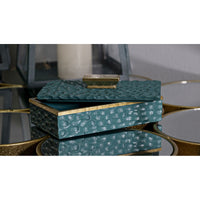 Portacandela MF735, Verde, Poliresina, 6,4x18,8x10,8 cm, Seven Design