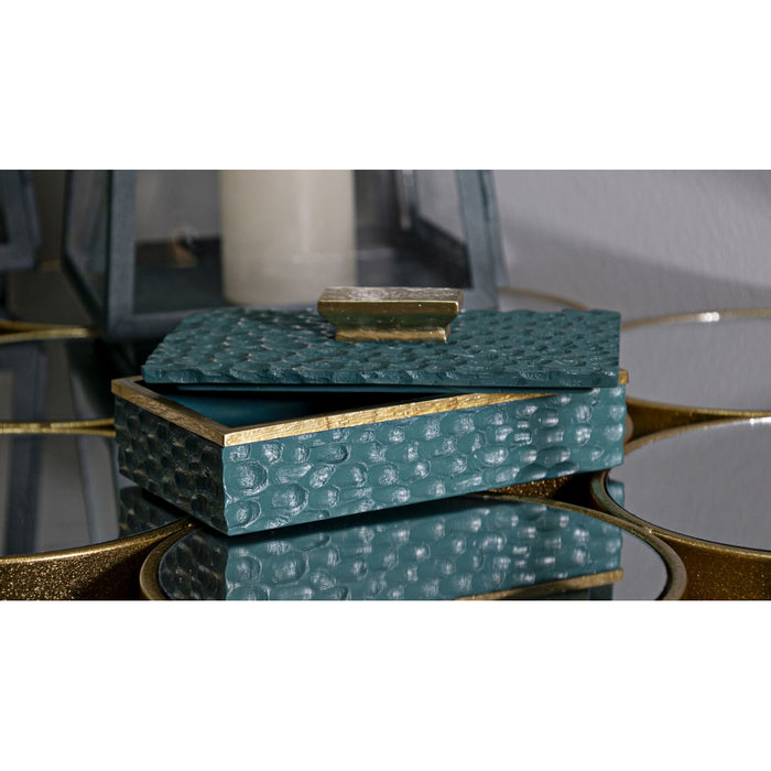 Portacandela MF735, Verde, Poliresina, 6,4x18,8x10,8 cm, Seven Design