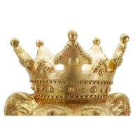 Scultura Leone 1, Oro, Poliresina, 30x42x74 cm, Seven Design