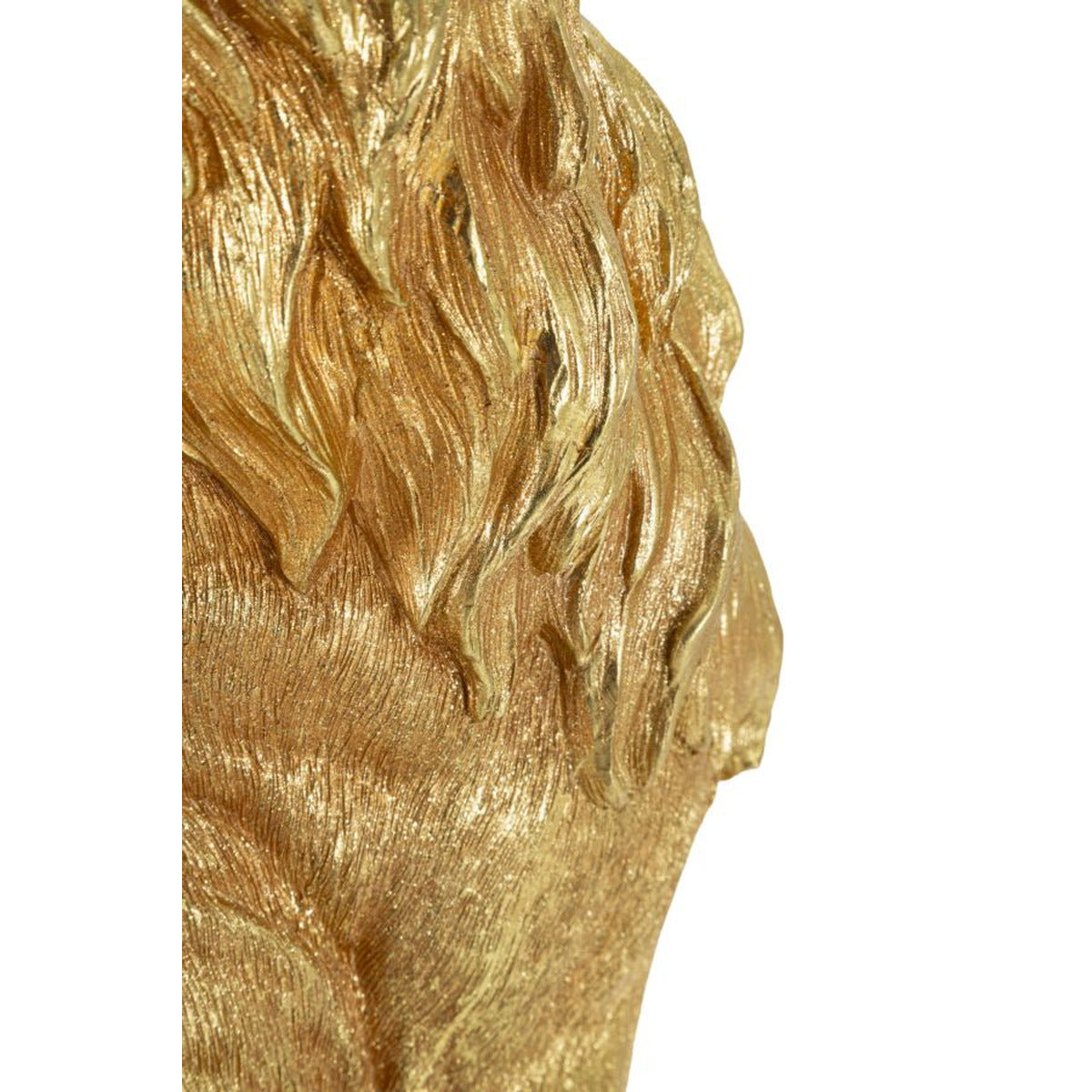 Scultura Leone 1, Oro, Poliresina, 30x42x74 cm, Seven Design