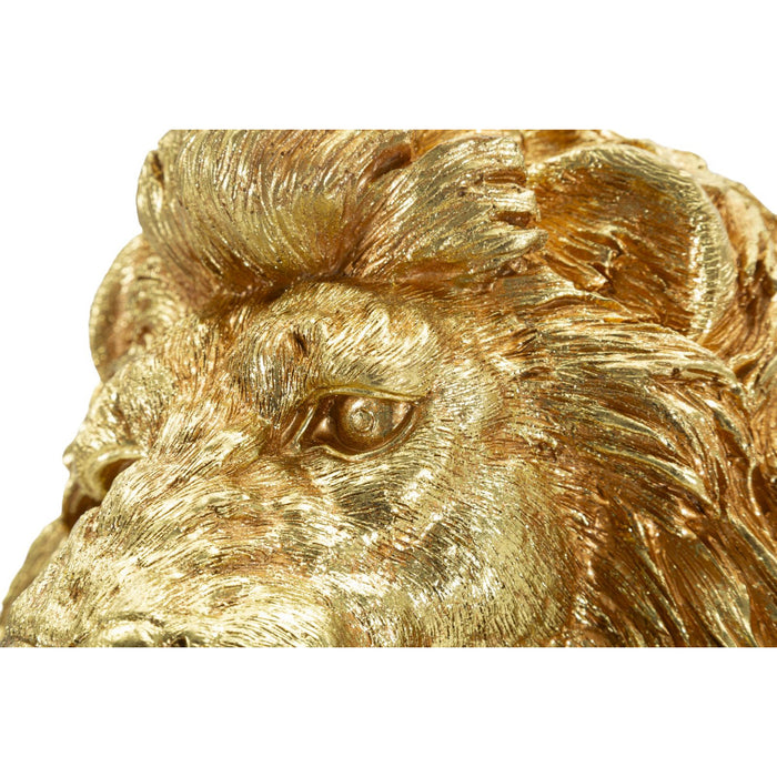 Scultura Leone 2, Oro, Poliresina, 45x29x55 cm, Seven Design