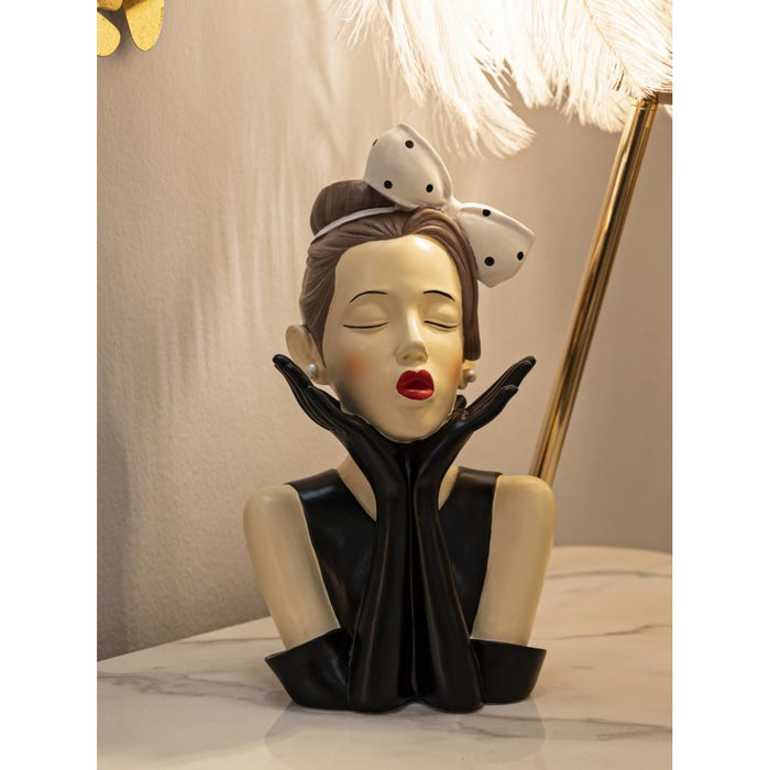 Scultura Donna 3, Multicolore, Poliresina, 17x14x30,5 cm, Seven Design