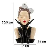 Scultura Donna 3, Multicolore, Poliresina, 17x14x30,5 cm, Seven Design