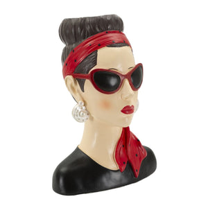 Scultura Donna 4, Multicolore, Poliresina, 21x16x27 cm, Seven Design