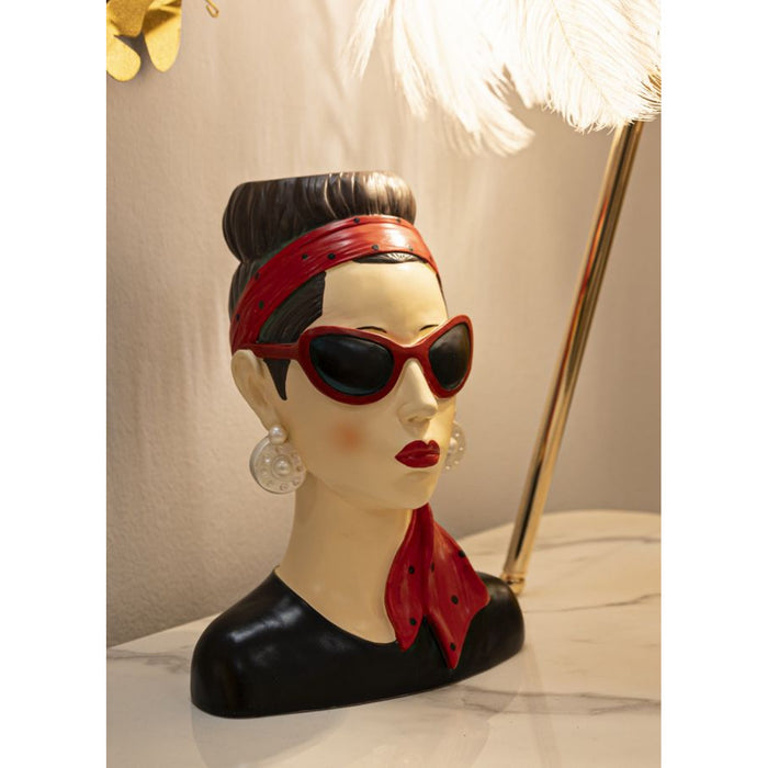 Scultura Donna 4, Multicolore, Poliresina, 21x16x27 cm, Seven Design