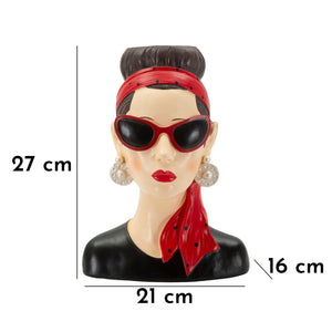 Scultura Donna 4, Multicolore, Poliresina, 21x16x27 cm, Seven Design