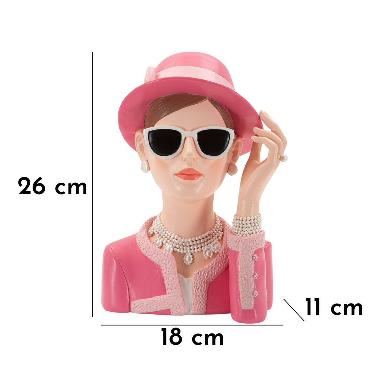 Scultura Donna 1, Multicolore, Poliresina, 18x11x26 cm, Seven Design