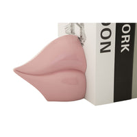 Scultura Bocca, Rosa, Poliresina, 27x9x13 cm, Seven Design