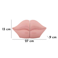 Scultura Bocca, Rosa, Poliresina, 27x9x13 cm, Seven Design