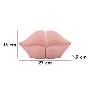 Scultura Bocca, Rosa, Poliresina, 27x9x13 cm, Seven Design