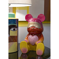 Scultura Orsacchiotto, Multicolore, Poliresina, 21,5x20,5x32 cm, Seven Design