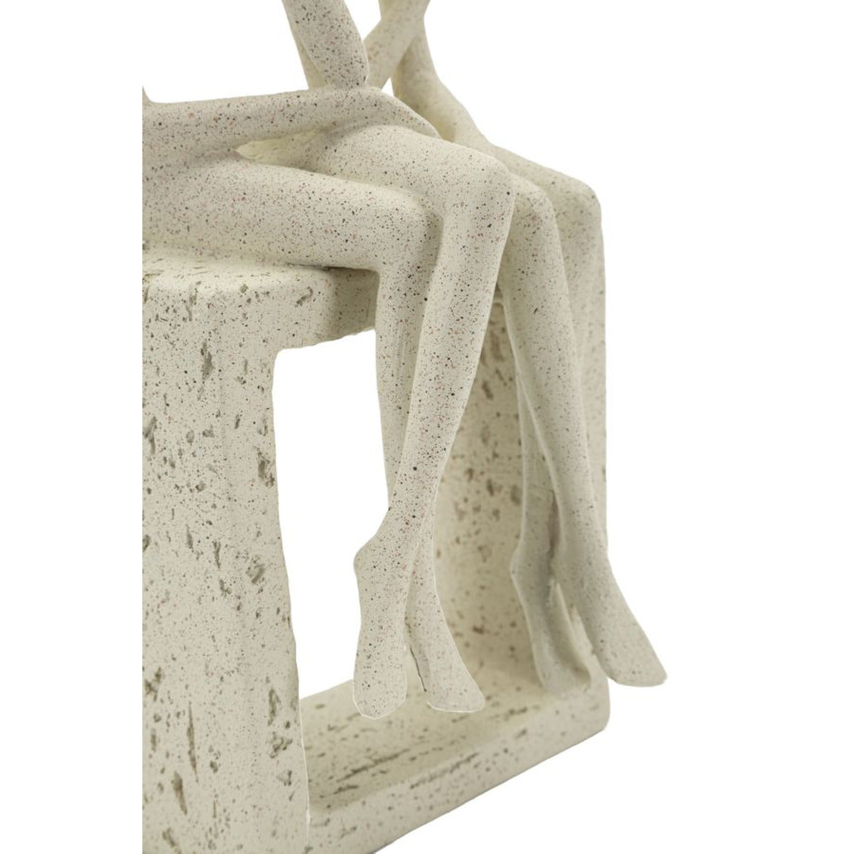 Scultura Persone 1, Beige, Poliresina, 11,5x9x25 cm, Seven Design