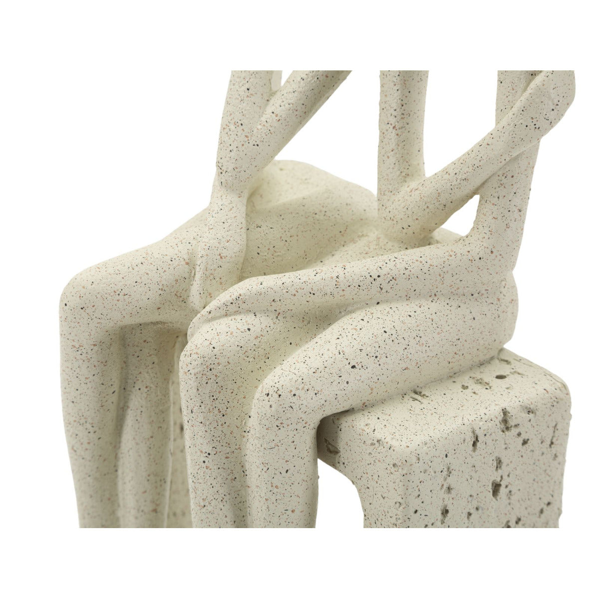 Scultura Persone 1, Beige, Poliresina, 11,5x9x25 cm, Seven Design
