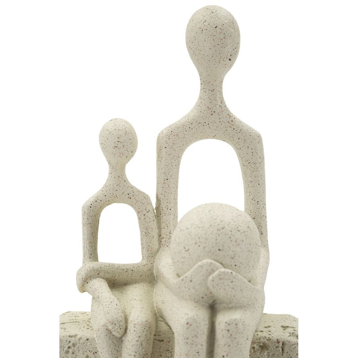 Scultura Persone 2, Beige, Poliresina, 10x7,5x26 cm, Seven Design