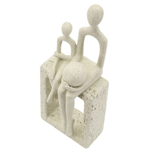 Scultura Persone 2, Beige, Poliresina, 10x7,5x26 cm, Seven Design