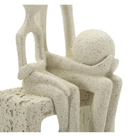 Scultura Persone 2, Beige, Poliresina, 10x7,5x26 cm, Seven Design