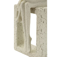 Scultura Persone 2, Beige, Poliresina, 10x7,5x26 cm, Seven Design