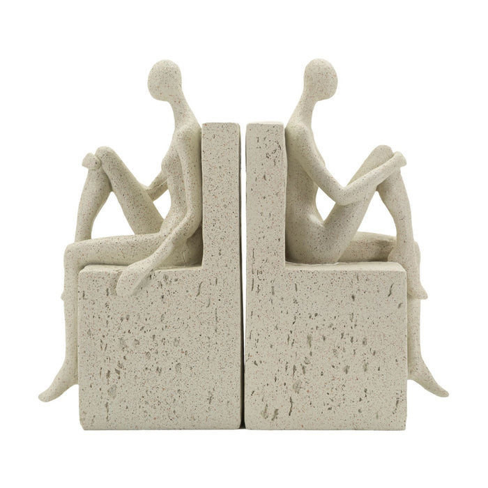 Scultura Donne, Beige, Poliresina, 24x10x20,5 cm, Seven Design